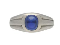 Art Deco Burmese sapphire ring berganza hatton garden