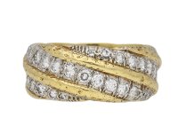 Vintage diamond set gold eternity band berganza hatton garden