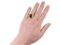 Medieval garnet cabochon ring berganza hatton garden