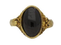 Medieval garnet cabochon ring berganza hatton garden