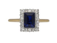 Alabaster & Wilson sapphire diamond ring berganza hatton garden