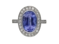 Edwardian Ceylon sapphire and diamond ring berganza hatton garden