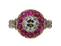  Burmese ruby coronet cluster ring berganza hatton garden