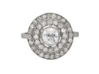 Antique diamond target ring berganza hatton garden