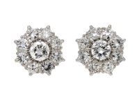 Old cut diamond cluster earrings berganza hatton garden