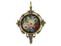 Victorian micro mosaic pendant berganza hatton garden