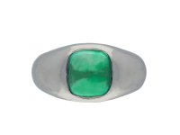 Cabochon colombian emerald ring hatton garden