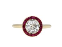 Belle Époque ruby and diamond target ring hatton garden