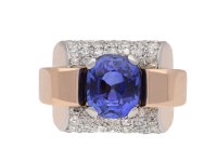 Boucheron Ceylon sapphire and diamond cocktail ring hatton gardenBoucheron Ceylon sapphire and diamond cocktail ring hatton garden
