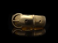 Victorian gold buckle ring, English, 1889. Hatton Garden