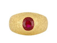 Buccellati Burmese ruby ring, Italian, circa 1940 hatton garden