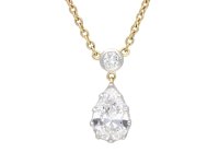 Diamond drop necklace, circa 1970. Hatton Garden