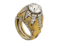 Buccellati diamond cluster ring, Italian hatton garden