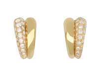 Cartier diamond hoop earrings, French, circa 1960 hatton garden