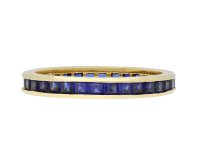 Sapphire full eternity ring, circa 1970. Hatton Garden