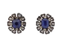 Victorian sapphire and diamond cluster earrings hatton garden