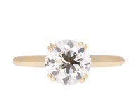 Boucheron old cut diamond solitaire ring, French, circa 1960. Hatton Garden