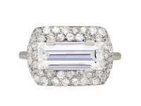 art deco diamond cluster ring, circa 1930. hatton garden