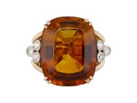 Vintage citrine and diamond ring 1950 hatton garden