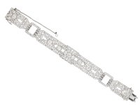 Exceptional diamond bracelet in platinum berganza hatton garden