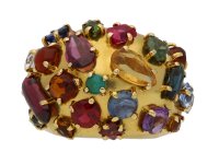 Multi stone cluster ring berganza hatton garden