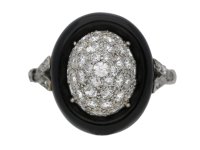 front view antique onyx diamond ring hatton garden berganza