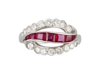 Oscar Heyman Brothers ruby and diamond ring, American, circa 1950.