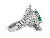 Mellerio emerald and diamond ring berganza hatton garden