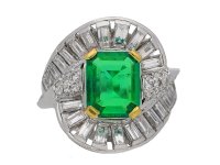 Mellerio emerald and diamond ring berganza hatton garden