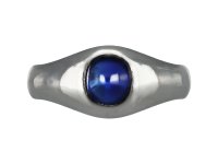 S. Kind & Sons sugarloaf cabochon sapphire ring, circa 1935.