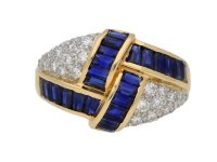  Oscar Heyman Brothers sapphire and diamond ring, American, circa 1970. berganza hatton garden