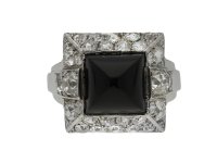 Art Deco onyx and diamond ring berganza hatton garden