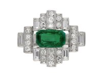 Colombian emerald diamond cluster ring berganza hatton garden