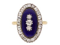 Georgian diamond and enamel memorial ring, circa 1790. 