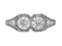 front view Kohn Art Deco diamond ring hatton garden berganza