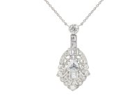 Art Deco diamond necklace, circa 1920.