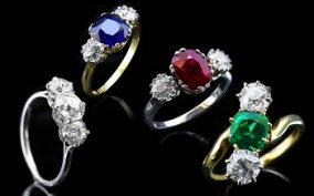 Antique and Vintage Three Stone Rings
