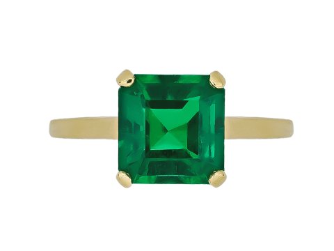 Colombian emerald solitaire ring, circa 1980.