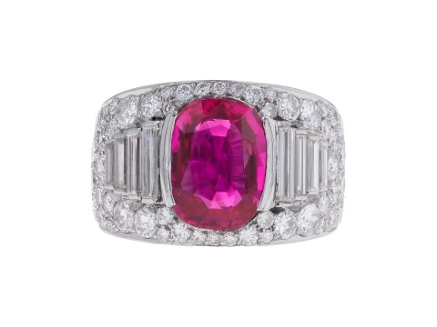 Bulgari Burmese ruby and diamond ring berganza hatton garden