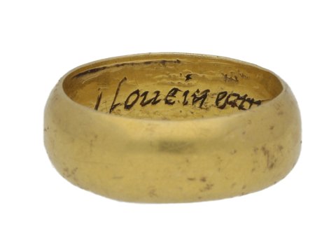 front view gold posy ring berganza hatton garden 