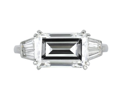 Van Cleef & Arpels diamond emerald cut ring hatton garden