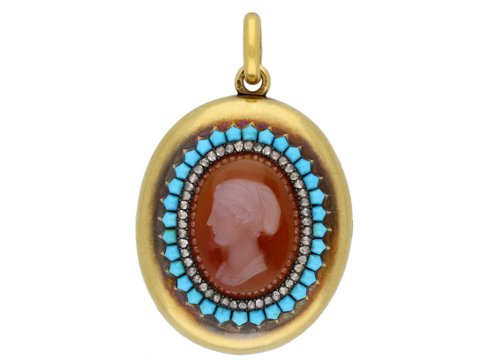 Victorian cameo locket berganza hatton garden