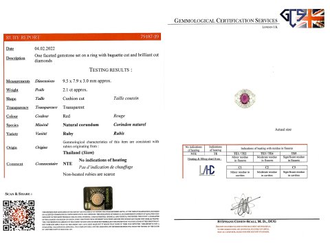 Siam Ruby and Diamond ballerina cluster ring hatton garden