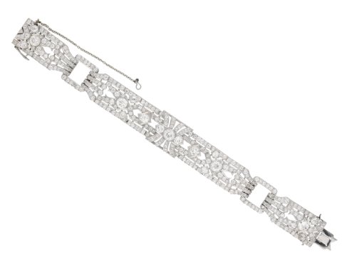 Exceptional diamond bracelet in platinum berganza hatton garden