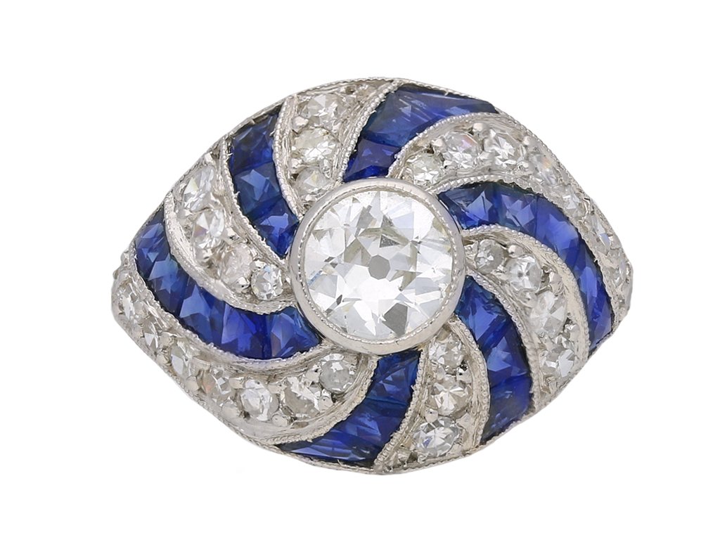 Sapphire and diamond  ring berganza hatton garden