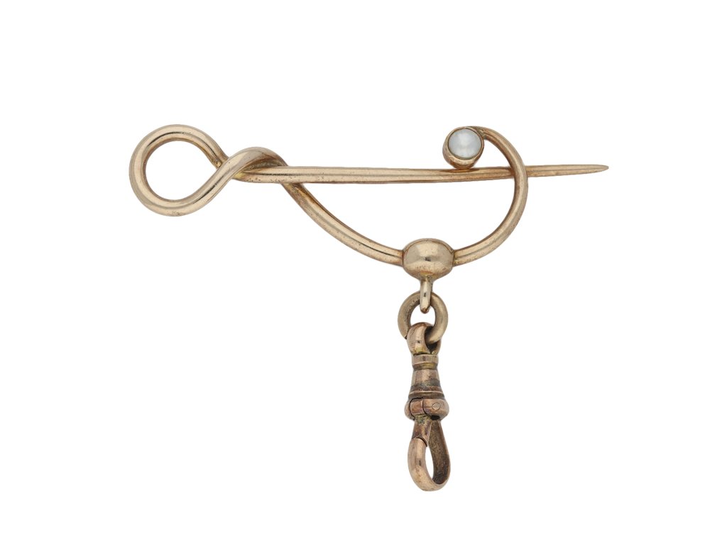 Murrle, Bennett & Co pearl and gold brooch hatton garden