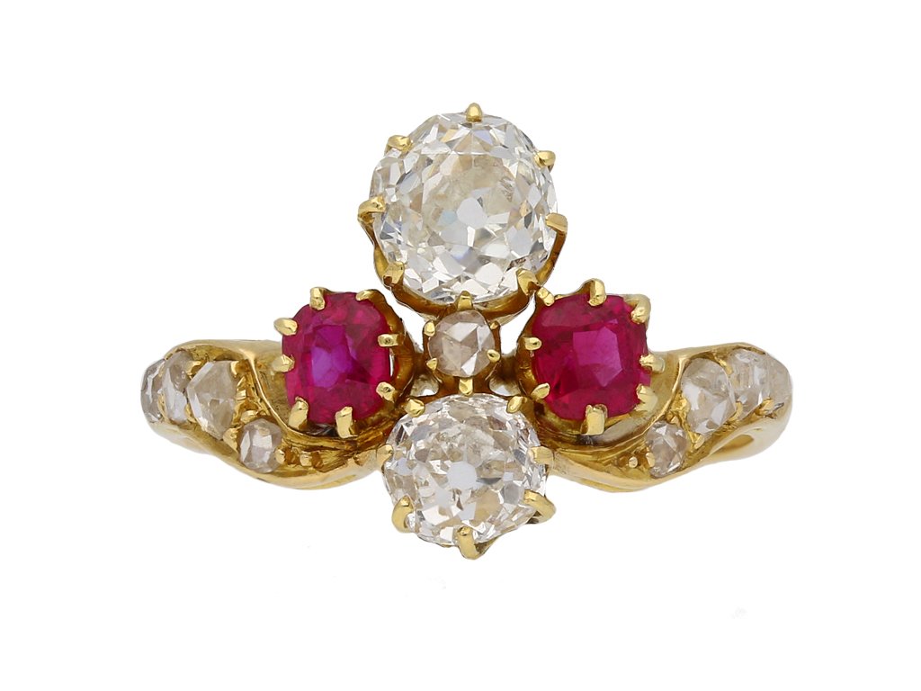 Art Nouveau ruby and diamond ring berganza hatton garden