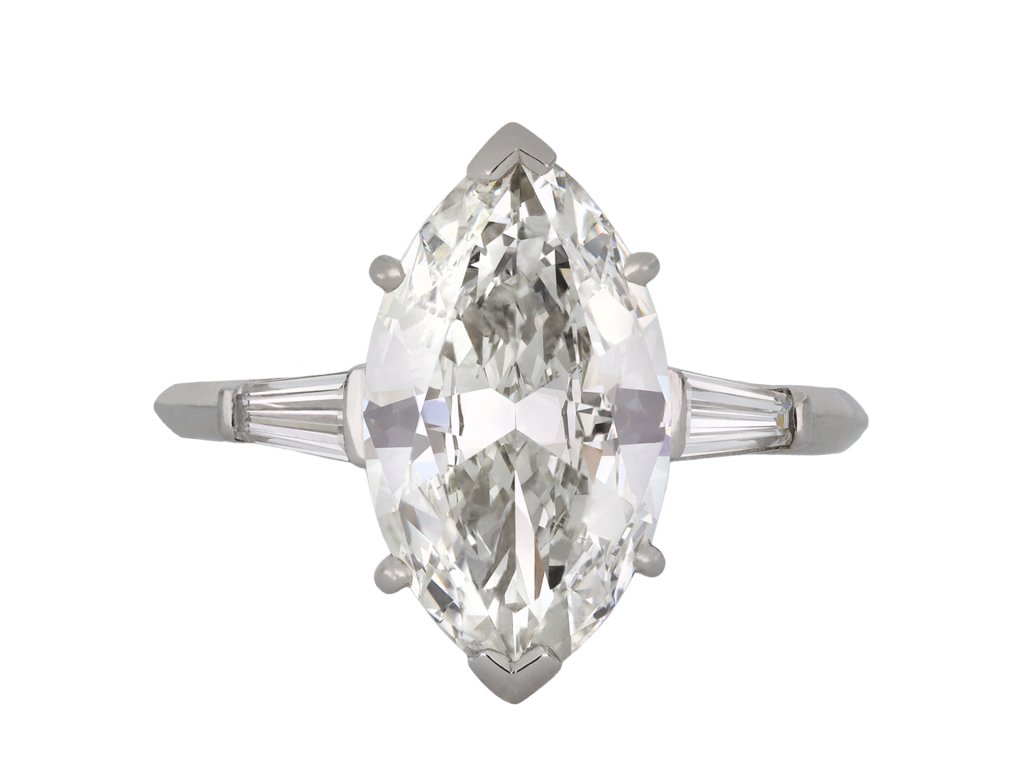 Boucheron marquise shape diamond ring, French hatton garden