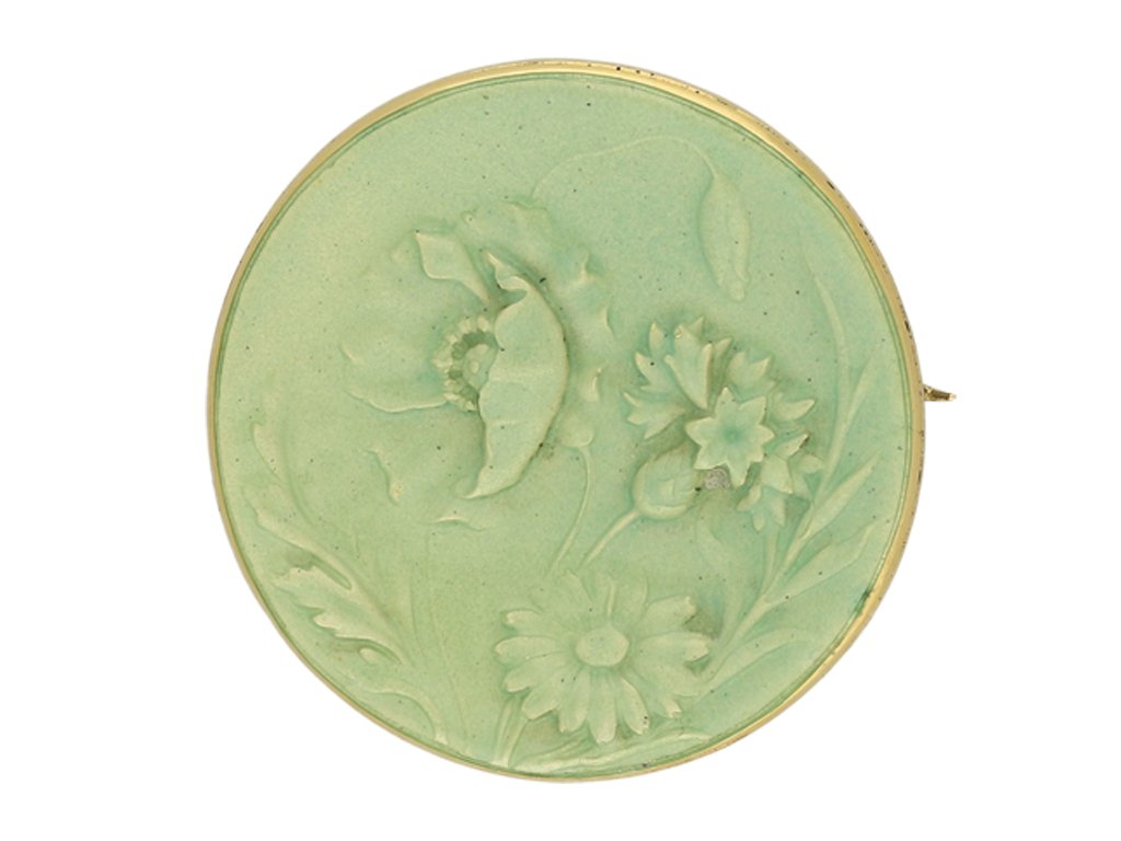 Maison Vever Paris enamel and gold brooch berganza hatton garden