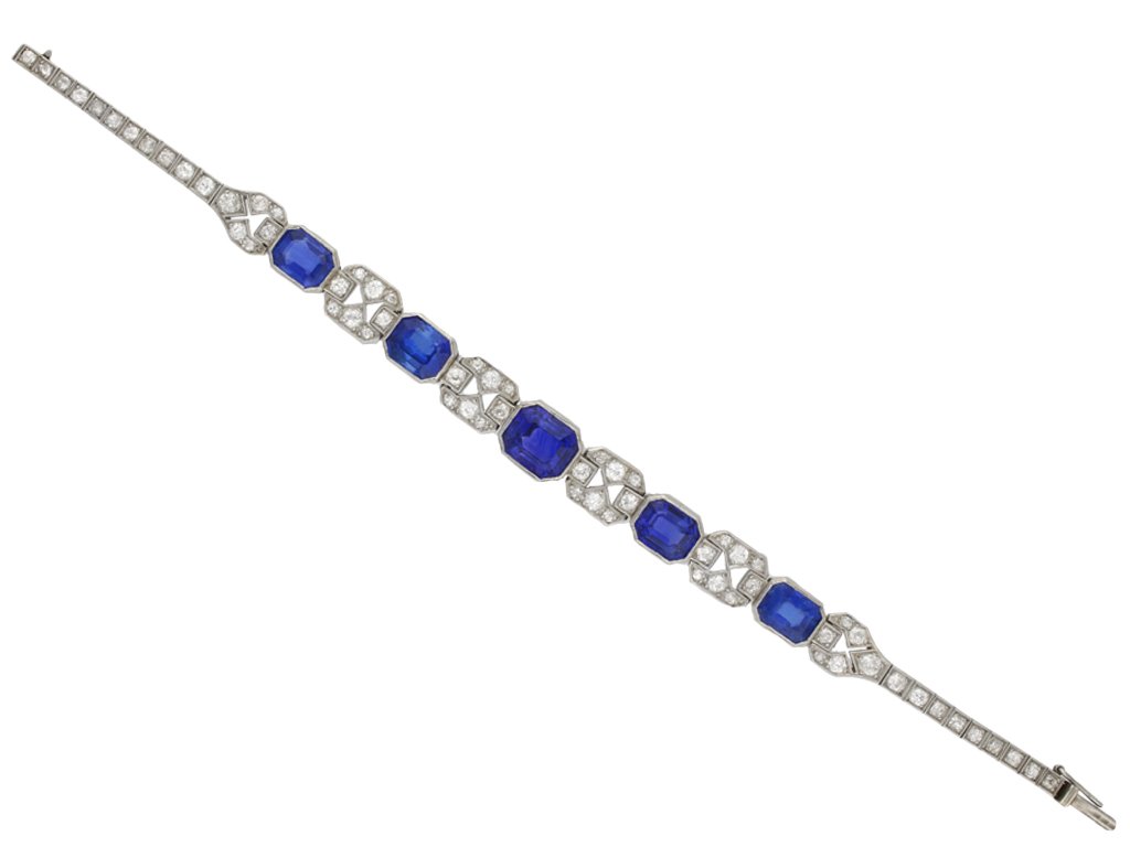 Art Deco sapphire and diamond bracelet berganza hatton garden